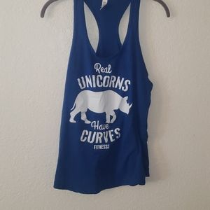 Real unicorns have curves workout tank